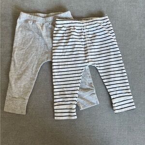 Simple Joys by Carter's Gray and White Striped Baby Pant Set
